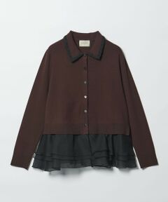 UNITED ARROWS / ユナイテッドアローズ カーディガン・ボレロ | レディー ポロコンビ  ロングスリーブニット