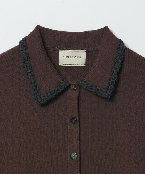 UNITED ARROWS / ユナイテッドアローズ カーディガン・ボレロ | レディー ポロコンビ  ロングスリーブニット | 詳細5