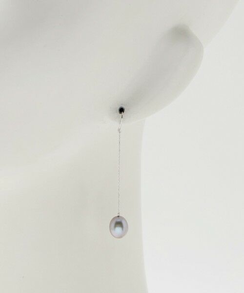 UNITED ARROWS / ユナイテッドアローズ ピアス・イヤリング | ＜les bonbon＞GRAY パール ロングピアス | 詳細7