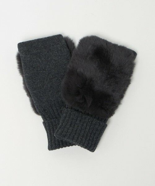 UNITED ARROWS / ユナイテッドアローズ 手袋 | レッキスラビットファー フィンガーレスグローブ | 詳細3