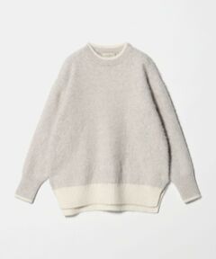 UNITED ARROWS / ユナイテッドアローズ ニット・セーター | フォックスカシミヤ バイカラー クルーネックニット
