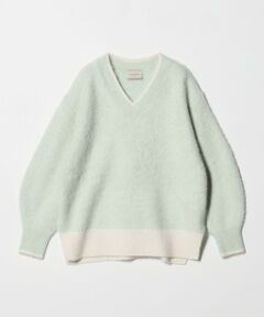 UNITED ARROWS / ユナイテッドアローズ ニット・セーター | フォックスカシミヤ バイカラー Vネックニット