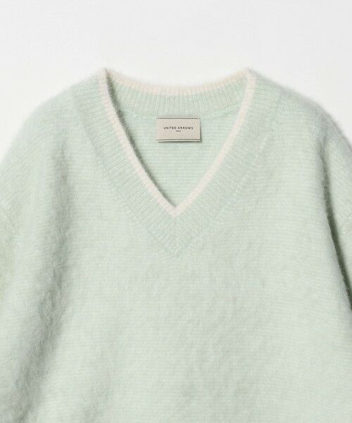 UNITED ARROWS / ユナイテッドアローズ ニット・セーター | フォックスカシミヤ バイカラー Vネックニット | 詳細2