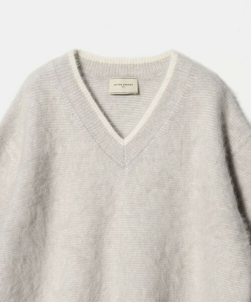 UNITED ARROWS / ユナイテッドアローズ ニット・セーター | フォックスカシミヤ バイカラー Vネックニット | 詳細5