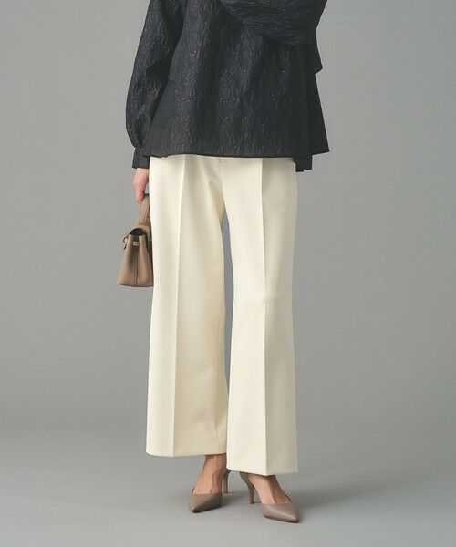 UNITED ARROWS / ユナイテッドアローズ スラックス・ドレスパンツ | SPONGY タック ワイドパンツ（OFF WHITE）