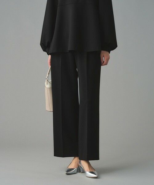 UNITED ARROWS / ユナイテッドアローズ スラックス・ドレスパンツ | SPONGY タック ワイドパンツ（BLACK）