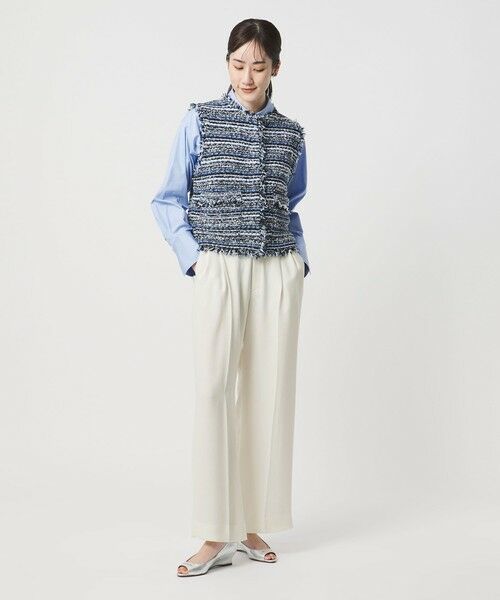 UNITED ARROWS / ユナイテッドアローズ スラックス・ドレスパンツ | P 2タック ワイドパンツ WHITE ‐ウォッシャブル‐ | 詳細2