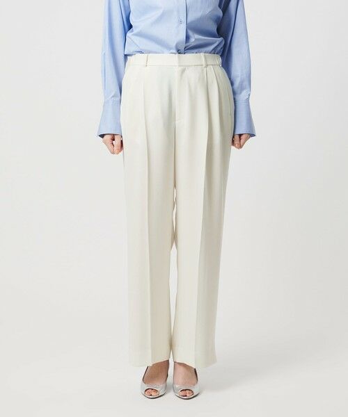 UNITED ARROWS / ユナイテッドアローズ スラックス・ドレスパンツ | P 2タック ワイドパンツ WHITE ‐ウォッシャブル‐ | 詳細3