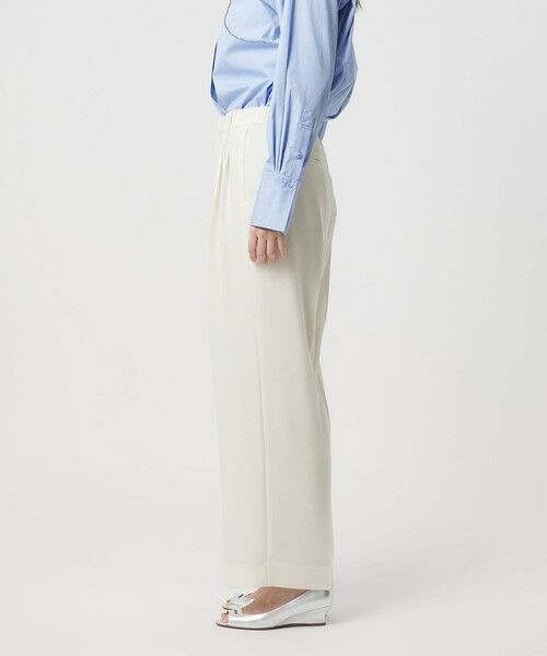 UNITED ARROWS / ユナイテッドアローズ スラックス・ドレスパンツ | P 2タック ワイドパンツ WHITE ‐ウォッシャブル‐ | 詳細4