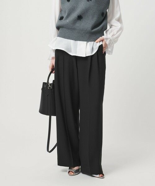 UNITED ARROWS / ユナイテッドアローズ スラックス・ドレスパンツ | P 2タック ワイドパンツ ‐ウォッシャブル‐ | 詳細1