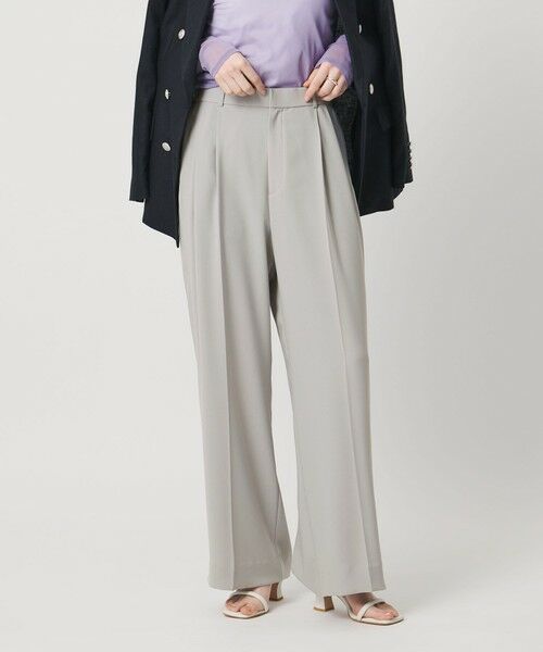 UNITED ARROWS / ユナイテッドアローズ スラックス・ドレスパンツ | P 2タック ワイドパンツ ‐吸水速乾 帯電防止 接触冷感 ウォッシャブル‐ | 詳細3