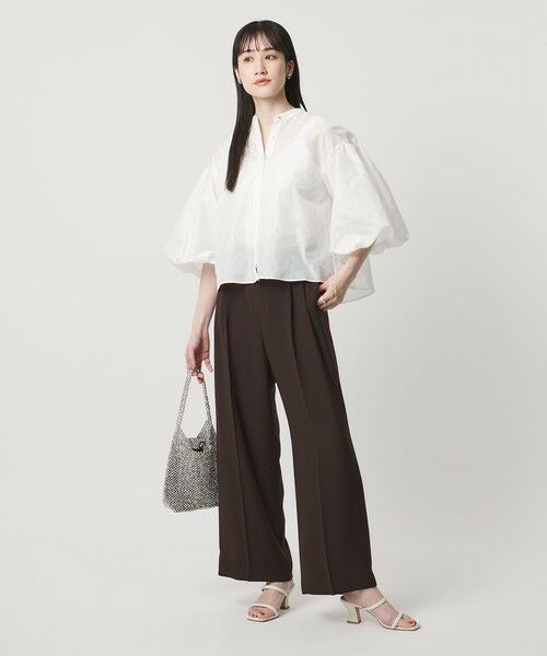 UNITED ARROWS / ユナイテッドアローズ スラックス・ドレスパンツ | P 2タック ワイドパンツ ‐吸水速乾 帯電防止 接触冷感 ウォッシャブル‐ | 詳細10