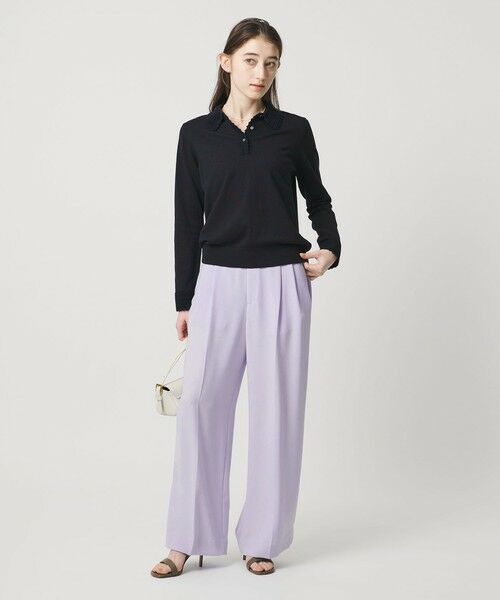 UNITED ARROWS / ユナイテッドアローズ スラックス・ドレスパンツ | P 2タック ワイドパンツ ‐吸水速乾 帯電防止 接触冷感 ウォッシャブル‐ | 詳細30