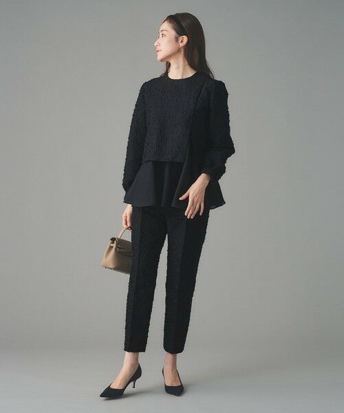 UNITED ARROWS / ユナイテッドアローズ スラックス・ドレスパンツ | フラワー カットジャガード テーパードパンツ | 詳細1