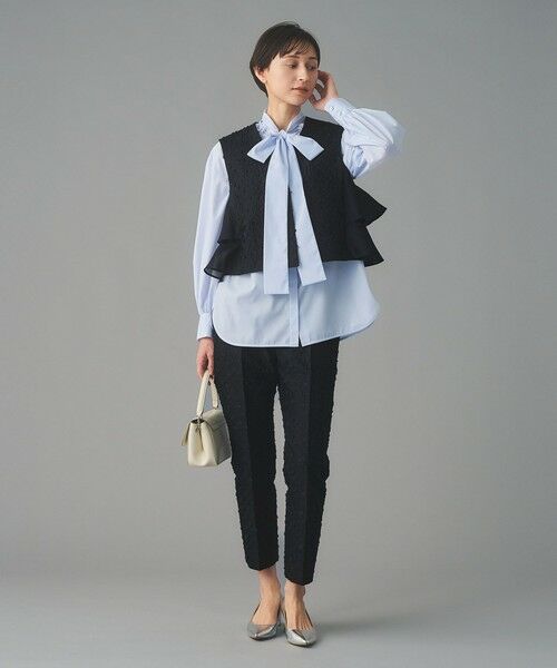 UNITED ARROWS / ユナイテッドアローズ スラックス・ドレスパンツ | フラワー カットジャガード テーパードパンツ | 詳細4