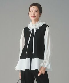 UNITED ARROWS / ユナイテッドアローズ ベスト | ペプラム ニットベスト