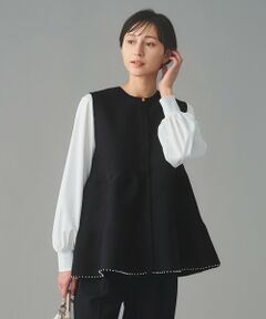 UNITED ARROWS / ユナイテッドアローズ ベスト | ペプラム ニットベスト