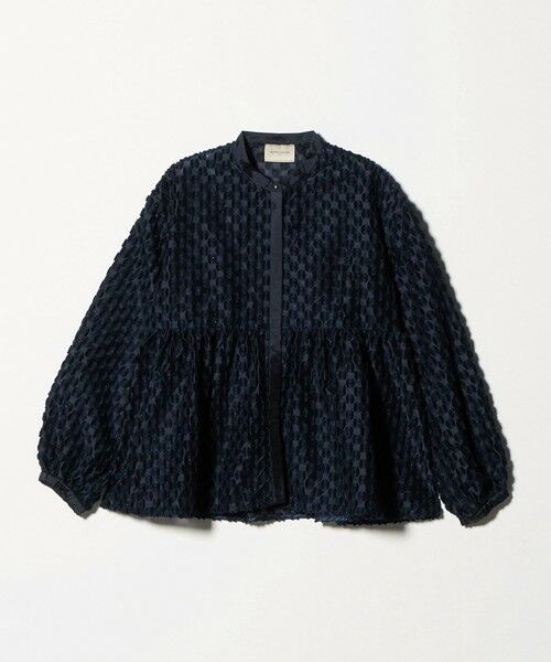 UNITED ARROWS / ユナイテッドアローズ シャツ・ブラウス | ラメ ドットジャガード ブラウス（NAVY）