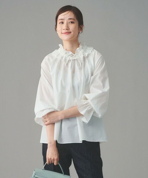 UNITED ARROWS / ユナイテッドアローズ シャツ・ブラウス | レースフリルカラー 2WAY ブラウス | 詳細1