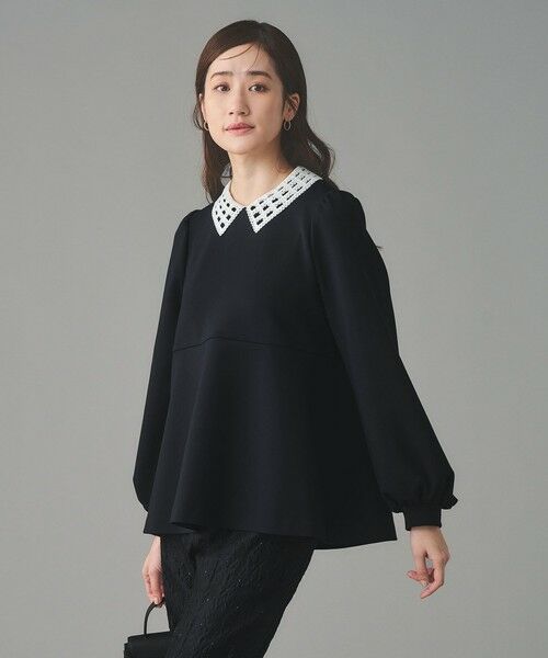 UNITED ARROWS / ユナイテッドアローズ シャツ・ブラウス | SPONGY ペプラム ブラウス（NAVY）