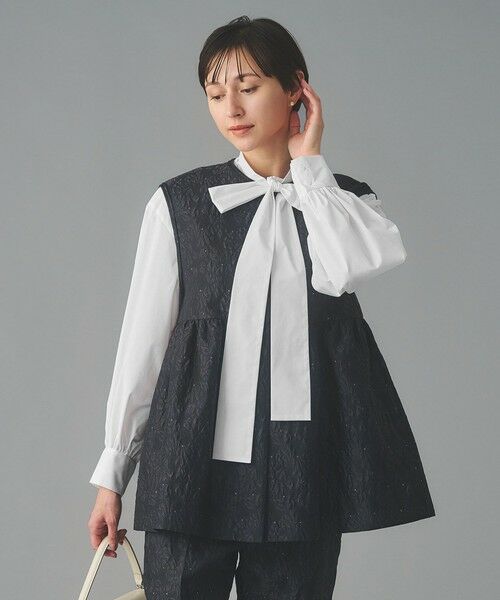 UNITED ARROWS / ユナイテッドアローズ シャツ・ブラウス | タックフリル ボウ ブラウス | 詳細3