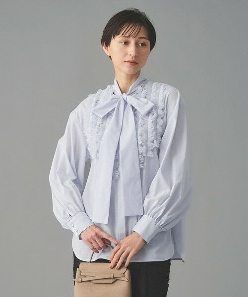 UNITED ARROWS / ユナイテッドアローズ シャツ・ブラウス | タックフリル ボウ ブラウス | 詳細10