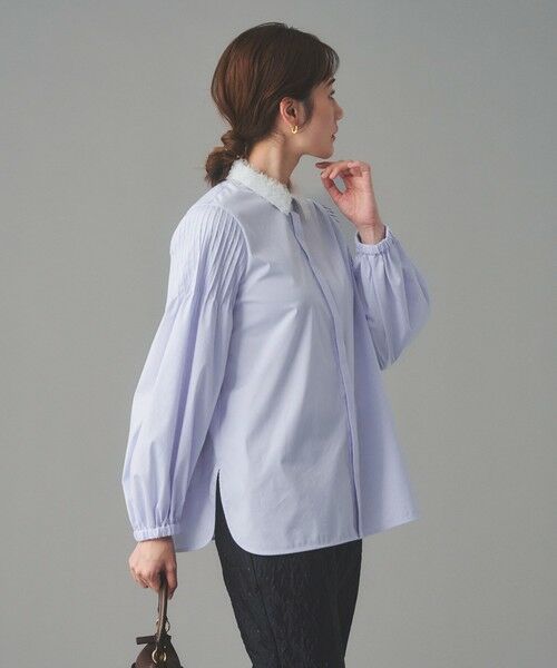 UNITED ARROWS / ユナイテッドアローズ シャツ・ブラウス | チュールカラー 2WAY ブラウス（LT.BLUE）