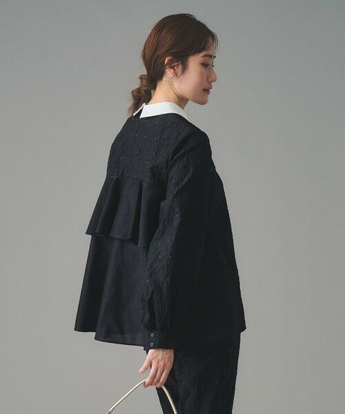 UNITED ARROWS / ユナイテッドアローズ シャツ・ブラウス | GISHA 2トーン ジャガード ブラウス（NAVY）