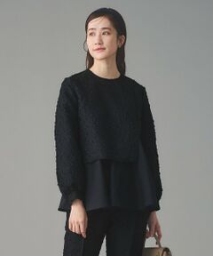 UNITED ARROWS / ユナイテッドアローズ シャツ・ブラウス | フラワー カットジャガード コンビブラウス