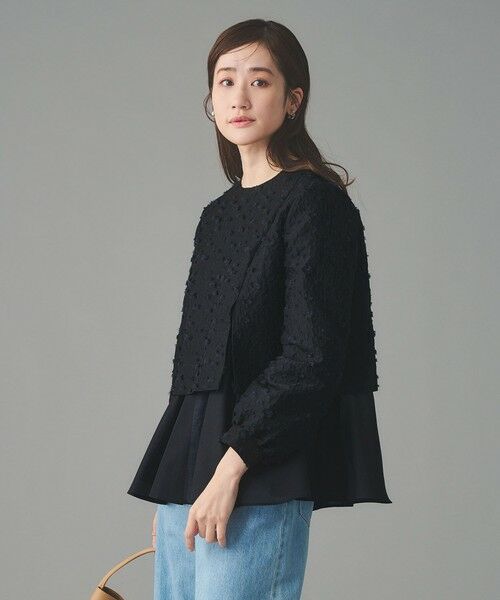 UNITED ARROWS / ユナイテッドアローズ シャツ・ブラウス | フラワー カットジャガード コンビブラウス | 詳細7