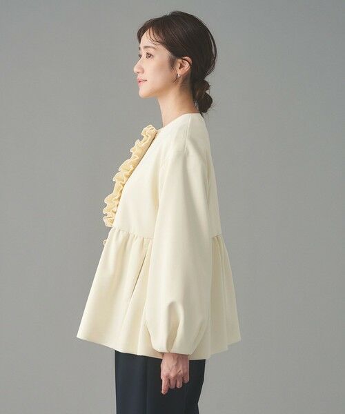 UNITED ARROWS / ユナイテッドアローズ ノーカラージャケット | SPONGY フリル ペプラム ジャケット | 詳細5