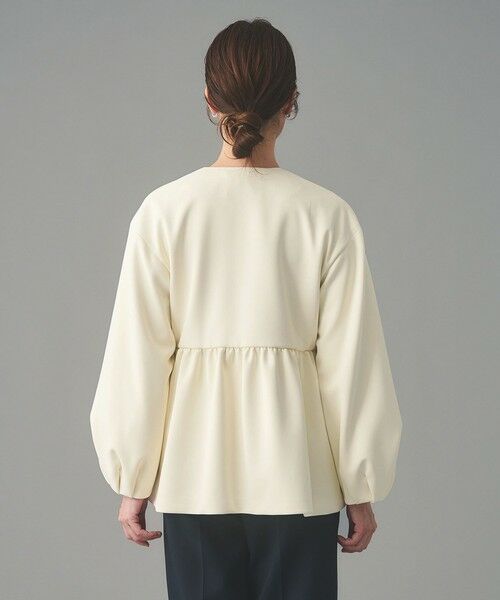 UNITED ARROWS / ユナイテッドアローズ ノーカラージャケット | SPONGY フリル ペプラム ジャケット | 詳細6