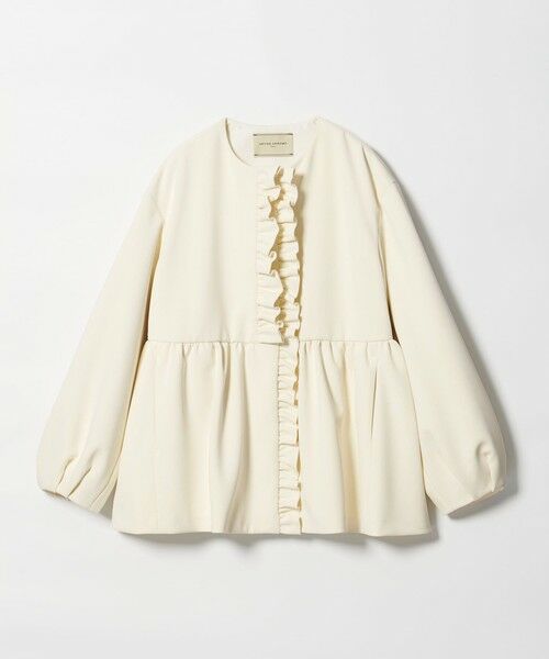 UNITED ARROWS / ユナイテッドアローズ ノーカラージャケット | SPONGY フリル ペプラム ジャケット | 詳細7