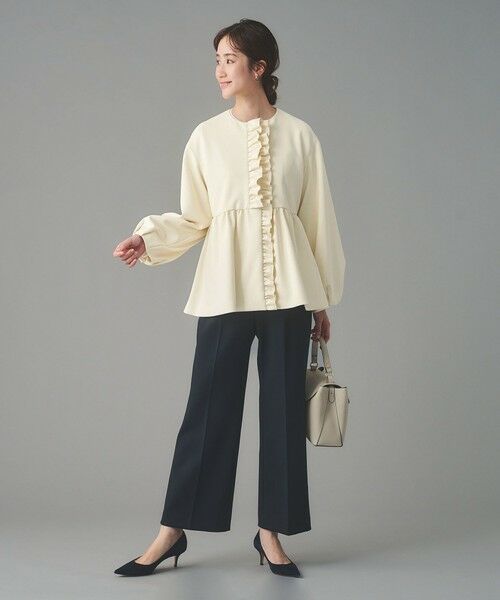 UNITED ARROWS / ユナイテッドアローズ ノーカラージャケット | SPONGY フリル ペプラム ジャケット | 詳細2