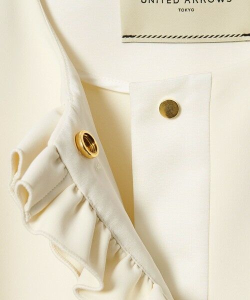 UNITED ARROWS / ユナイテッドアローズ ノーカラージャケット | SPONGY フリル ペプラム ジャケット | 詳細12