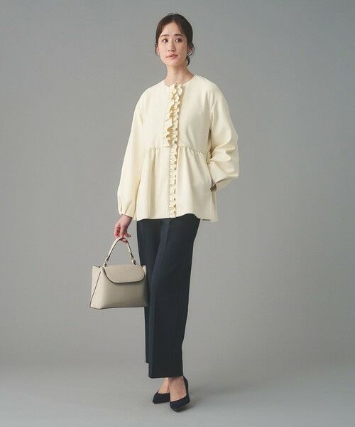 UNITED ARROWS / ユナイテッドアローズ ノーカラージャケット | SPONGY フリル ペプラム ジャケット | 詳細3