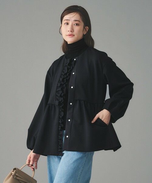 UNITED ARROWS / ユナイテッドアローズ ノーカラージャケット | SPONGY フリル ペプラム ジャケット | 詳細23