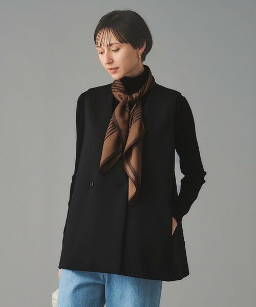 UNITED ARROWS / ユナイテッドアローズ ベスト | SPONGY バックフレア ベスト（BLACK）