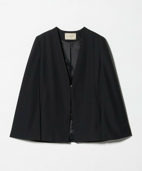 UNITED ARROWS / ユナイテッドアローズ ノーカラージャケット | ケープ ノーカラージャケット（BLACK）