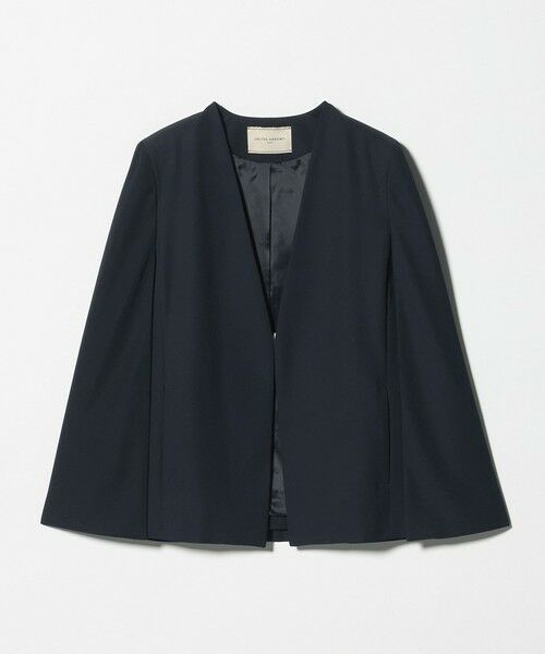 UNITED ARROWS / ユナイテッドアローズ ノーカラージャケット | ケープ ノーカラージャケット（NAVY）