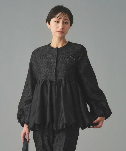 UNITED ARROWS / ユナイテッドアローズ ノーカラージャケット | GISHA 2トーン ジャガード ジャケット | 詳細1