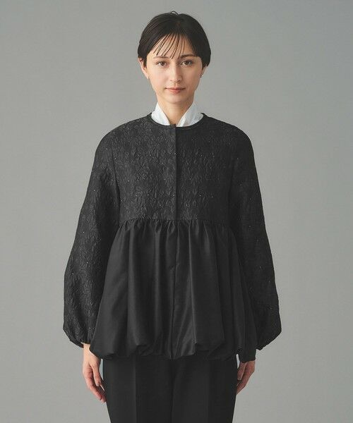 UNITED ARROWS / ユナイテッドアローズ ノーカラージャケット | GISHA 2トーン ジャガード ジャケット | 詳細9