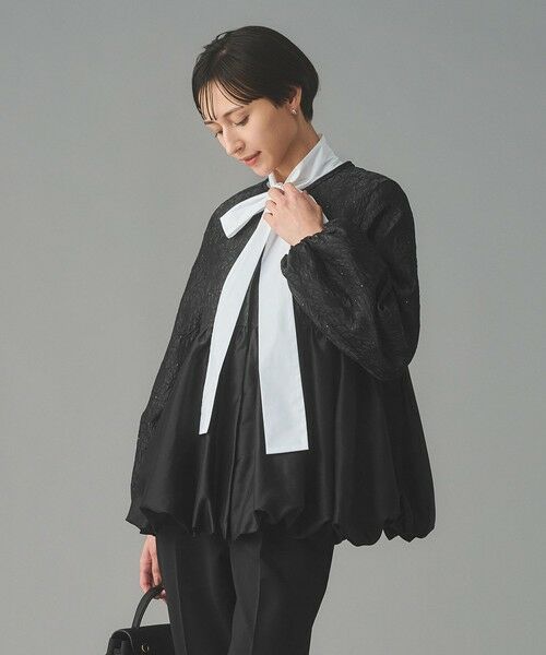 UNITED ARROWS / ユナイテッドアローズ ノーカラージャケット | GISHA 2トーン ジャガード ジャケット | 詳細3