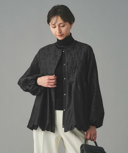 UNITED ARROWS / ユナイテッドアローズ ノーカラージャケット | GISHA 2トーン ジャガード ジャケット | 詳細6