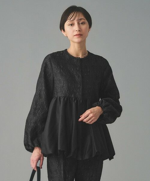 UNITED ARROWS / ユナイテッドアローズ ノーカラージャケット | GISHA 2トーン ジャガード ジャケット（DK.GRAY）