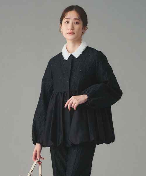 UNITED ARROWS / ユナイテッドアローズ ノーカラージャケット | GISHA 2トーン ジャガード ジャケット | 詳細20