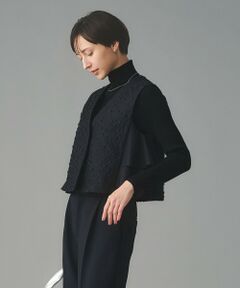 UNITED ARROWS / ユナイテッドアローズ ベスト | フラワー カットジャガード コンビ ベスト