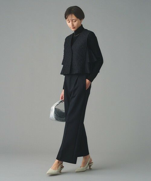 UNITED ARROWS / ユナイテッドアローズ ベスト | フラワー カットジャガード コンビ ベスト | 詳細3