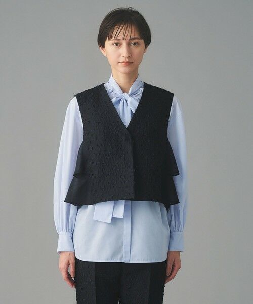 UNITED ARROWS / ユナイテッドアローズ ベスト | フラワー カットジャガード コンビ ベスト | 詳細7