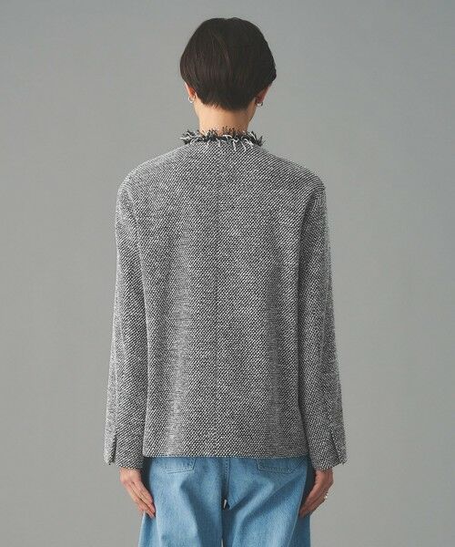 UNITED ARROWS / ユナイテッドアローズ ノーカラージャケット | 2トーン ツイードライク ノーカラー ジャケット | 詳細11